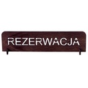 REZERWACJA DREWNIANA TABLICZKA NA STÓŁ INFORMACYJNA DO RESTAURACJI HOTELU