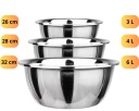 НАБОР КУХОННЫХ МИСОК СТАЛЬНЫЕ МИСКИ 3 шт. M