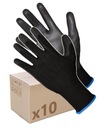 Полиуретановые рабочие перчатки ULTRA MANUAL PU BLACK перчатки x10 PAR
