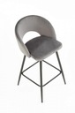 Барный стул, барный стул H96, серый бархат