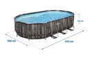 Záhradný bazén roštový 610 x 366 x 122 cm 18v1 Bestway 5611R + kolobežka Dĺžka 610 cm