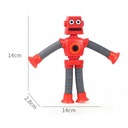 sada ROBOT ROZŤAHOVACIA SENZORICKÁ ANTISTRESOVÁ PRÍSAVKA POP LED Výška produktu 16 cm