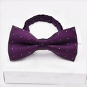 Фиолетовый мужской галстук-бабочка в ажурный горошек