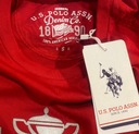 U.S. POLO ASSN bavlnené červené tričko logo S Výstrih okrúhly
