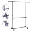 СТОЯЩАЯ вешалка для одежды РЕГУЛИРУЕМАЯ ВЫСОТА подставка на колесах 101-166 см