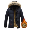 МУЖСКОЕ ЗИМНЕЕ СТЕГАНОЕ ПАЛЬТО СО СЪЕМНЫМ КАПЮШОНОМ КУРТКА XXL