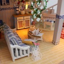 Drevený domček DIY LED nábytok Zlepená loď Vek dieťaťa 7 rokov +