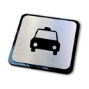 srebrna tabliczka informacyjna grawer taxi