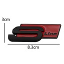 EMBLEMA PLAKIETKI PARA AUDI S-LINE A4 A5 A6 A7 Q5 Q7 Q8 TT E-TRON 8.3X3CM 