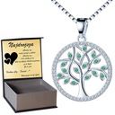Ожерелье «Дерево счастья» Подарок для дочери женщины Серебро 925 пробы с гравировкой