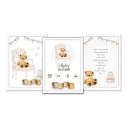 ДЕТСКИЕ ПОСТЕРЫ, ДЕНЬ РОЖДЕНИЯ В РАМКЕ, А4, МЕДВЕДЬ, 3 шт.