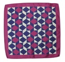 Нагрудный платок розового и темно-синего цвета с геометрическим узором