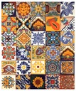 Farebné mexické keramické obklady Kuchynské nástenné 30 ks - Conrado Typ dekor