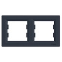 SCHNEIDER ASPHORA ДВОЙНАЯ РАМА АНТРАЦИТОВЫЙ ГОРИЗОНТАЛЬНЫЙ