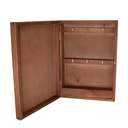 Шкаф для ключей, вешалка, коробочка из коричневого ореха.