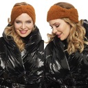 ПОВЯЗКА НА ГОЛОВУ ЖЕНСКАЯ, ФЛИСОВАЯ ТРИКОТАЖНАЯ, теплая, верблюжья.