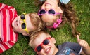 Slnečné okuliare srdce pre deti červené Šírka šošovky 47 mm