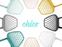 пластиковые стулья для террасы сада прочные и долговечные CHICO желтый