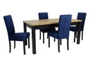 Комплект LOFT 4 стула + стол 160/200 NAVY VELVET