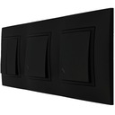 КОМПЛЕКТ ДВОЙНЫХ И 2Х ЛЕСТНИЧНЫХ ВЫКЛЮЧАТЕЛЕЙ, ЧЕРНЫЙ ARIA