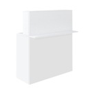 СТОЙКА РЕЕПЕЦИИ БЕЛОЕ МАТОВОЕ ЗОЛОТО KLARA 4 ДЛЯ КОСМЕТИЧЕСКОЙ ПАРИКМАХЕРСКОЙ