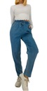 Dámske džínsové nohavice modré dlhé s vreckami Model SPODNIE JEANSOWE MIŁE W DOTYKU