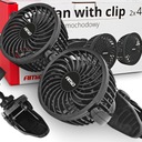 WIATRAK WENTYLATOR SAMOCHODOWY 12V PODWÓJNY KLIPS MOCNY NAWIEW DO AUTA