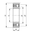 Łożysko kulkowe skośne 30x72x30.2 mm INA/FAG Wysokość 30 mm