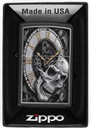ЗАЖИГАЛКА ЧАСОВ ZIPPO ЧЕРЕП