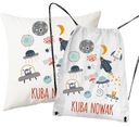 ПОДУШКА+СУМКА для детского сада КОСМОС+ИМЯ