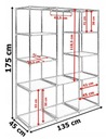 SZAFA TEKSTYLNA MATERIAŁOWA UBRANIA SKŁADANA GARDEROBA ORGANIZER 2X WIESZAK Kod producenta SZAFA TEKSTYLNA MATERIAŁOWA UBRANIA