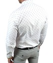 Košeľa slim fit biela vločky ESP015 - 3XL Veľkosť 3XL
