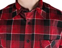 Мужская фланелевая рабочая рубашка 100% ХЛОПОК красная клетчатая рубашка -3XL
