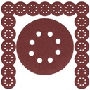 20x PAPIER ŚCIERNY KRĄŻKI NA RZEP SAMOPRZYLEPNE OTWORAMI OTWORY 125mm P400