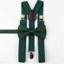Мужские зеленые подтяжки и мужской темно-зеленый галстук
