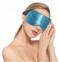 Атласная маска для сна, повязка на голову для сна, роскошная светло-голубая