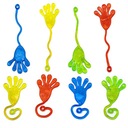 3x PACŁAPKA GELOVÁ LABKA RUKOVÄŤ MEGA LEPKAVÁ LEPIACA STICKY TOY PRANK VTIP Výška produktu 0.3 cm