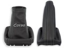 КОМПЛЕКТ СИЛЬЧКОВ OPEL CORSA C ЧЕРНАЯ КОЖА СЕРАЯ ВЫШИВКА