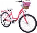 Городской велосипед для девочек 24 LAURA, 6 скоростей SHIMANO
