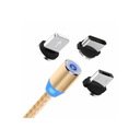 МАГНИТНЫЙ КАБЕЛЬ USB 3IN1 MICRO, TYPE-C, МОЛНИЯ