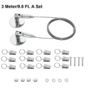 Multifunctional adjustable wire rope clothesline