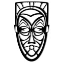 Настенное украшение для дома A095 MASK FACE 50x29 см