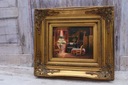 Starožitný interiér - Starožitnosti Nábytok - Olejomaľba - Zlatý rám Šírka produktu 42 cm