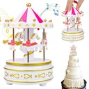 КАРУСЕЛЬ С ЛОШАДЯМИ И МУЗЫКАЛЬНОЙ ШКАТУЛКОЙ РАЗНОЦВЕТНЫЕ ОГНИ РОЖДЕСТВЕНСКИЙ ПОДАРОК