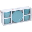 ZESTAW DO KAWY espresso filiżanki + spodki ALPINA, 4+4 Turkusowy