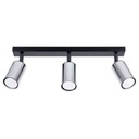 Plafon WINX 3 czarny/chrom regulowana listwa sufitowa do oświetlenia salonu