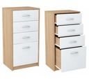 Комод, столбик с ящиками K026 ДУБ СОНОМА - БЕЛЫЙ