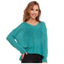 СВИТЕР ЖЕНСКИЙ ТОНКИЙ, АЖУРНЫЙ, СВОБОДНОГО КРАЯ, МОДНЫЙ ДЖЕМПЕР MORAJ, размер XXL