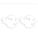 ГИРЛЯНД-баннер Halloween SPIRITS белый 9 шт.