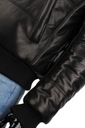 Pánska kožená bunda Čierna Bomberka so sťahovaním DORJAN MAR450N S Dĺžka k bokom